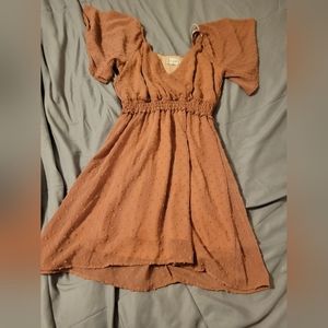 Alter State Womans Size Small Smooked Mini Dress Of The Shoulder Bell Sleeves